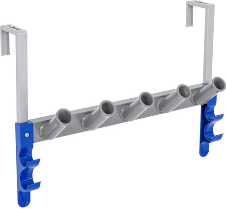 Bestway - flowclear - support de rangement pour l'entretien de la piscine - 5 accessoires de nettoyage de piscine et 2 perches - montage mural - kit d'installation inclus
