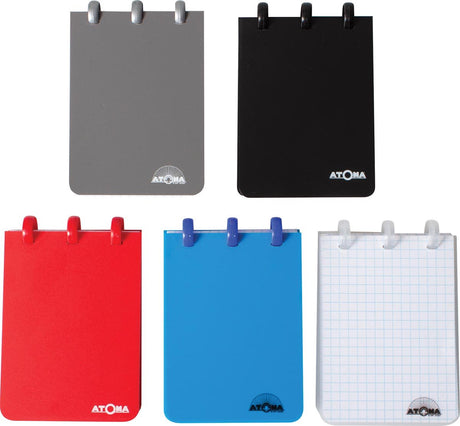 Carnet Atoma ft a7, carreaux 5 mm, couleurs assorties