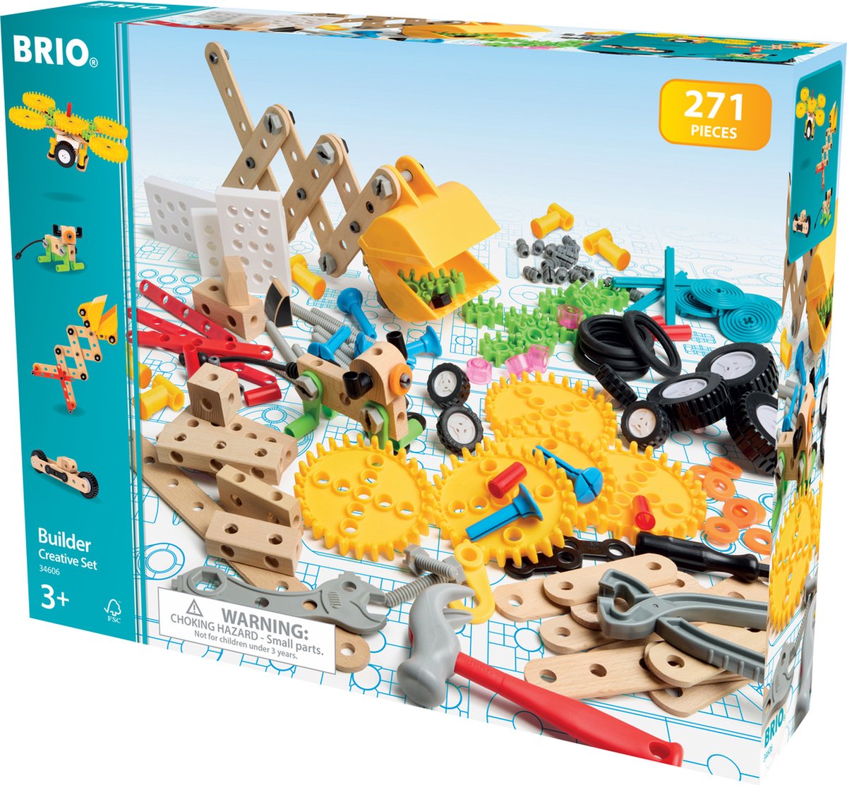 Ensemble créatif Brio Builder - Jouets de construction de 271 pièces pour garçons et filles