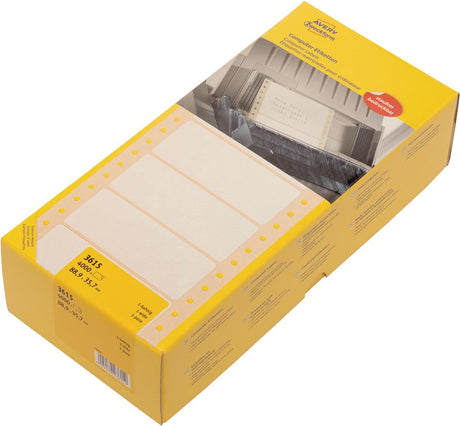 Etiquettes informatiques Avery blanches format 889 x 357 mm (l x h) 4000 pièces