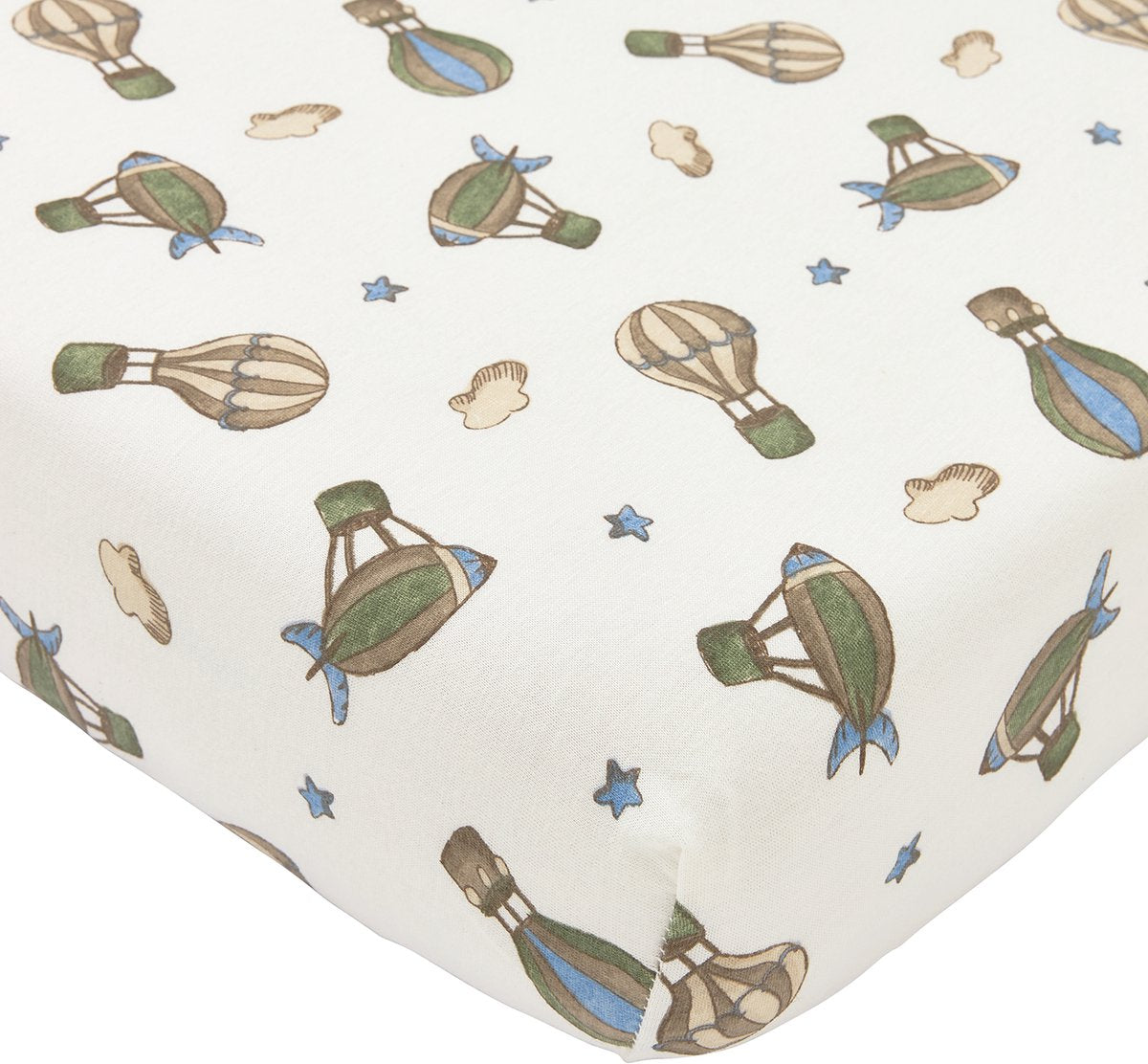 Drap-housse bébé montgolfières Meyco - multicolore - 50x90cm