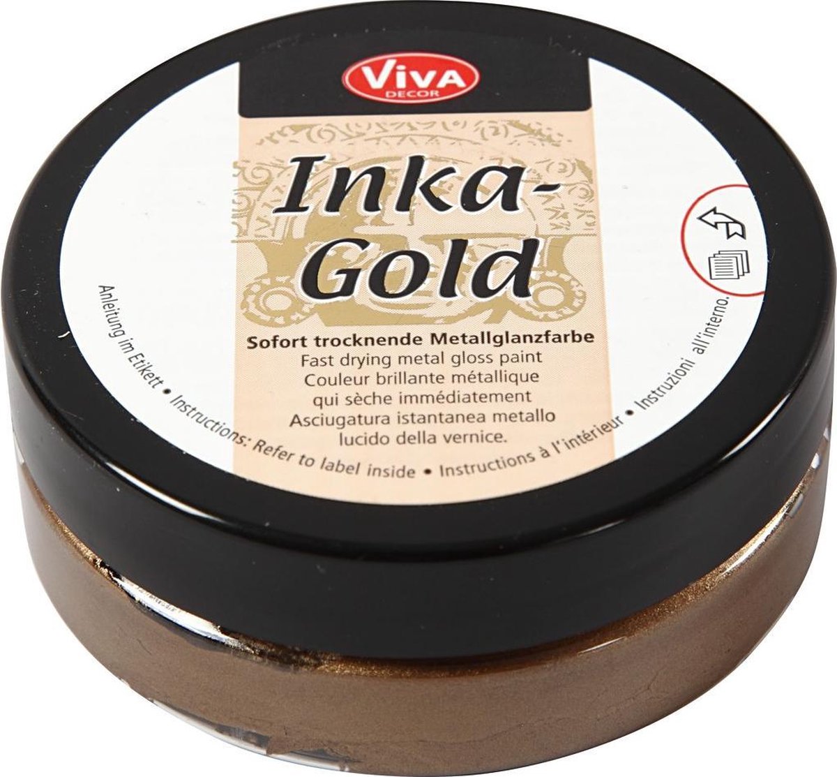 Creativ Company Inka -Gold Glosswax - Brown Gold, 50ml