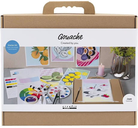 Creativ company starter hobby set gouache, peintures, différentes couleurs, 1 boîte