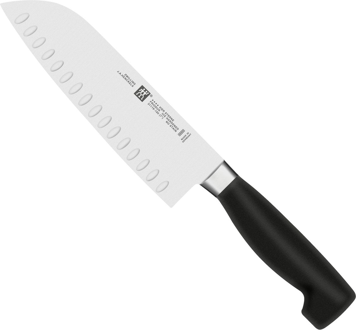 Zwilling - 4 couteaux Santoku rigides à fossettes 180 mm