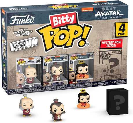 Funko Iroh, l'amiral Zhao, le seigneur du feu Ozai et Mystery Chase - Bitty Pop ! - avatar le dernier maître de l'air - 2 cm
