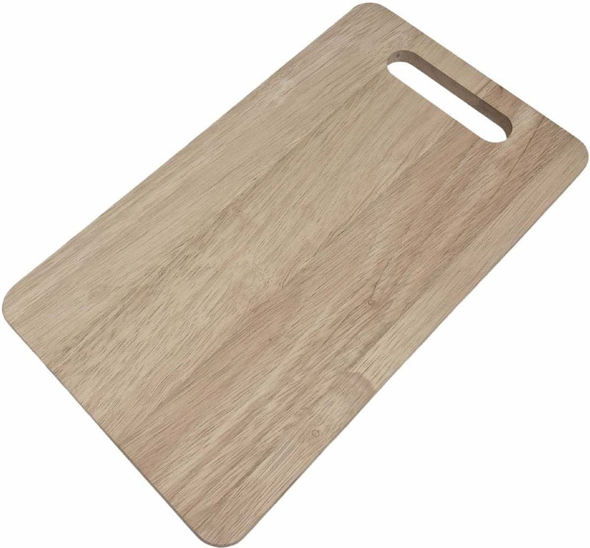 Planche à découper en bois d'hévéa avec poignée