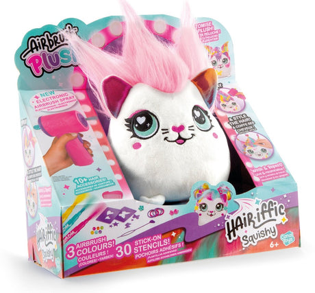 Canal Toys - peluche aérographe - peluche squishy hair'iffic à coiffer et décorer avec spray électronique, feutres, -air 040- aléatoire