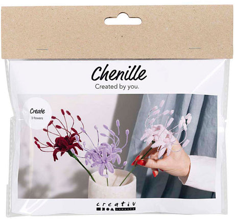 Société créative https : www.cchobby.nl mini-hobbyset-flowers-from-chenille-wire-lily-light-pink-light-purple-dark-red-1-box