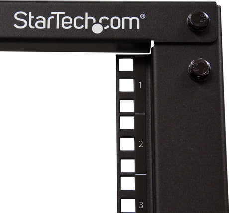 Startech .com Rack serveur à cadre ouvert 12u avec 4 poteaux à profondeur réglable incl. roulettes, pieds de nivellement et crochets pour câbles