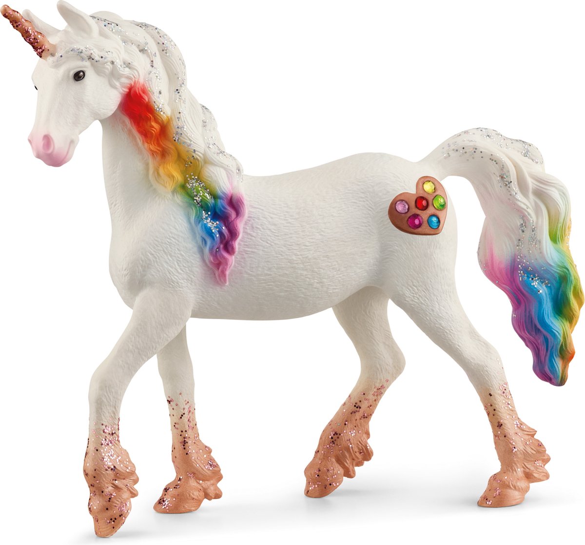 Schleich figurine de jeu bayala - jument licorne arc-en-ciel - fantaisie, jouet pour enfants licorne - 70726