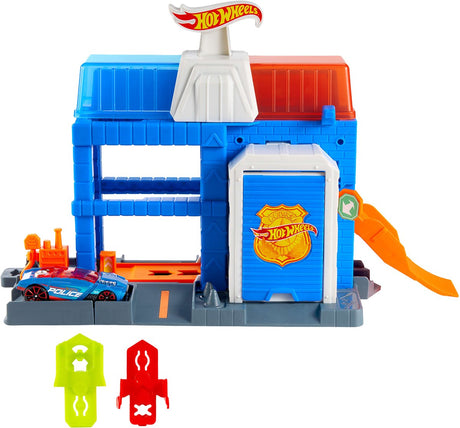 Hot Wheels City Center Police Tower Playset Playset - avec voiture de police en métal