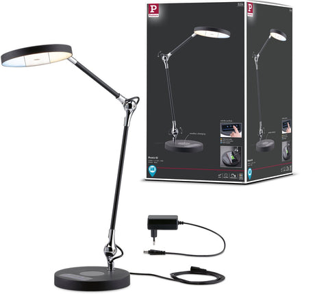 Paulmann lampe de bureau LED numis qi blanc interrupteur 1000lm 11w noir