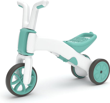 Draisienne Chillafish 1 an pour garçons et filles - draisienne tricycle réglable sur 2 roues - vert bleu - léger avec siège réglable - pneus antidérapants silencieux pour intérieur et extérieur - modèle bunzi