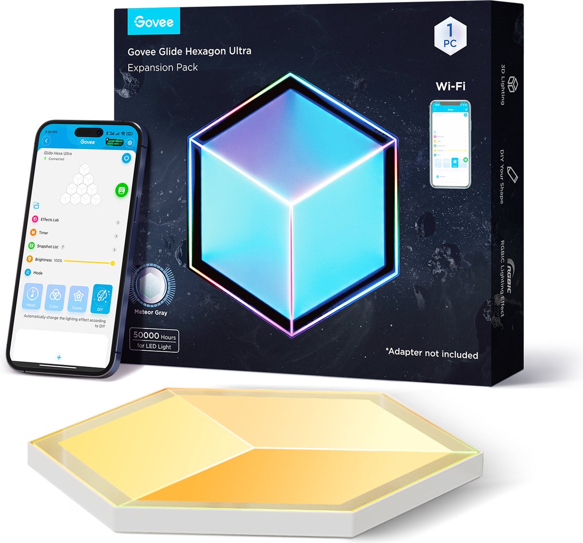 Extension de panneaux muraux hexagonaux Govee - panneaux lumineux ultra rgbiques