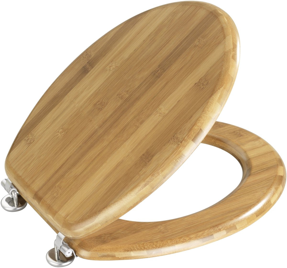 Abattant WC Wenko bambou marron foncé - bois FSC - charnières en acier inoxydable - abattant WC - abattant WC - bois massif