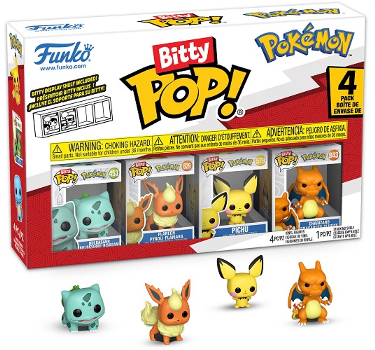 Funko pokemon - bitty pop 4 pack 2.5cm - bulbasaure