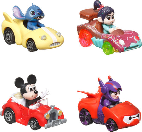 Hot Wheels Race Verset Disney Lot de 4