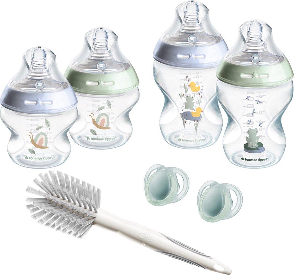 Tommee tippee coffret de démarrage biberon natural start - biberons 150 ml et 260 ml pour nouveau-nés 0 mois + - bleu