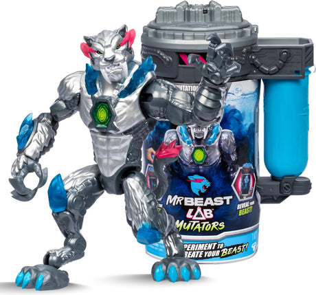 Moose jouets mrbeast laboratoire mutateurs - salle de mutation panthère métallique - créez votre propre figurine d'action mrbeast