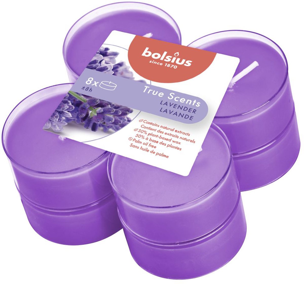 Bolsius maxilight parfum 8 pièces lavande