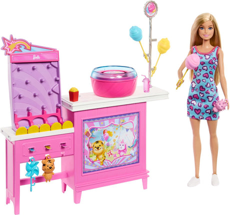 Barbie mystères plage détectives poupée - ensemble de jeu barbe à papa