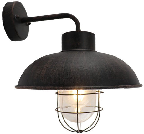 Brilliant portland - lampe d'extérieur - down - ip44 - e27 max 1x40w - rouille
