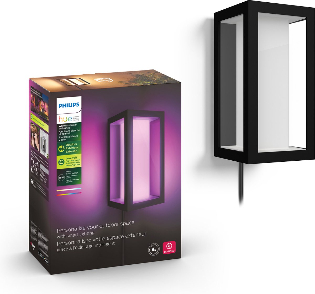 Philips hue impress white and color ambiance muurlamp