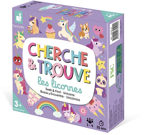 Janod - jeu d'observation - chercher et trouver - licornes