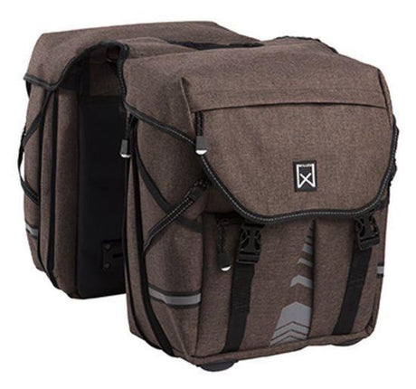 Sac à bagages Willex 1200 - sac à vélo double - 28 litres - marron