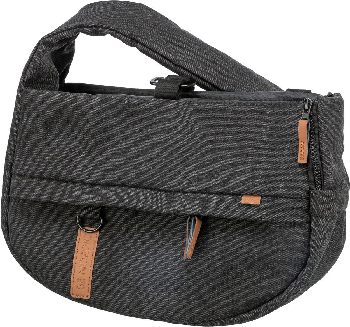 Trixie be nordic - sac pour chien ingrid - noir - 35x13x25 cm