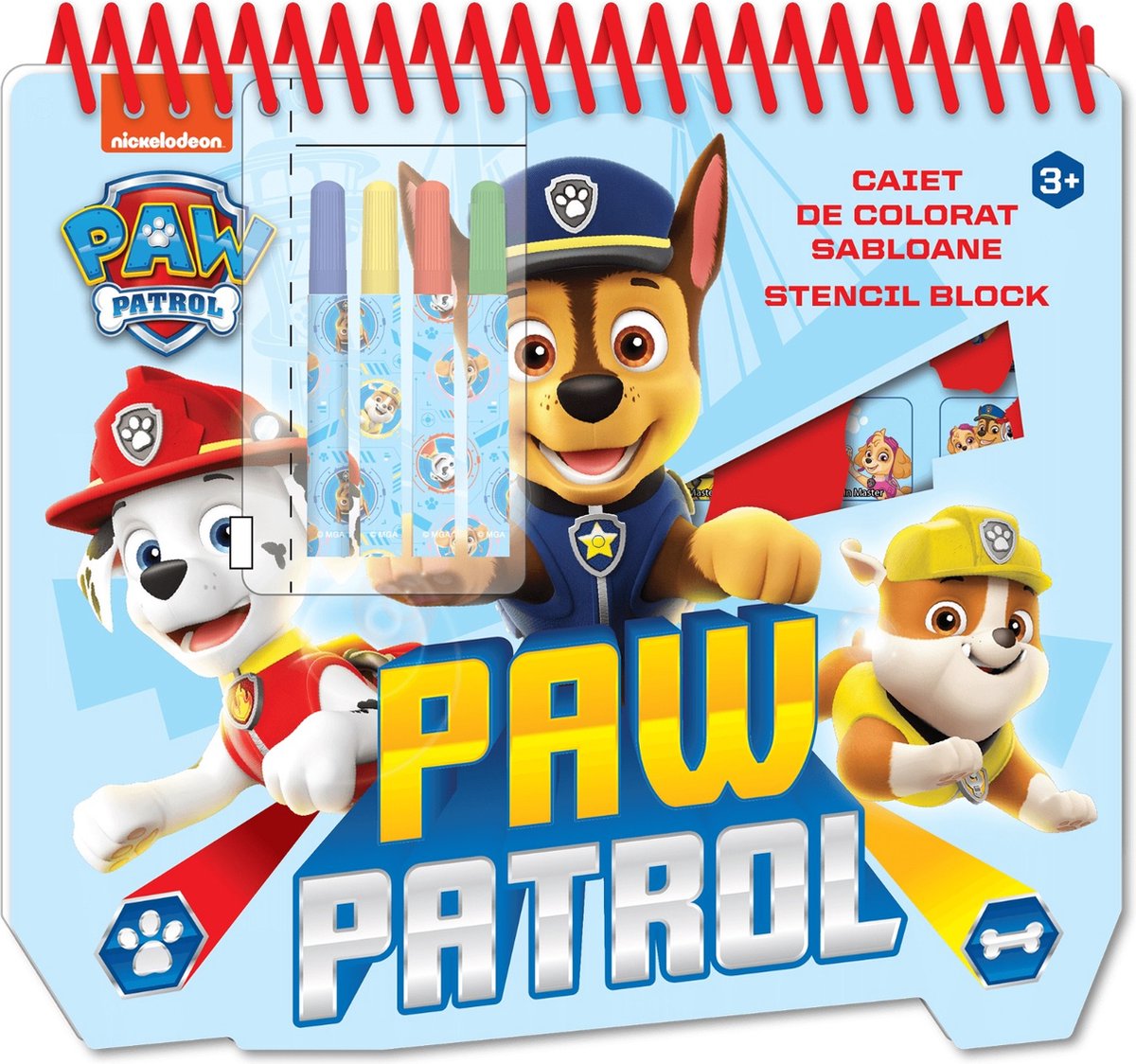 Bloc de dessin au pochoir Paw Patrol a4