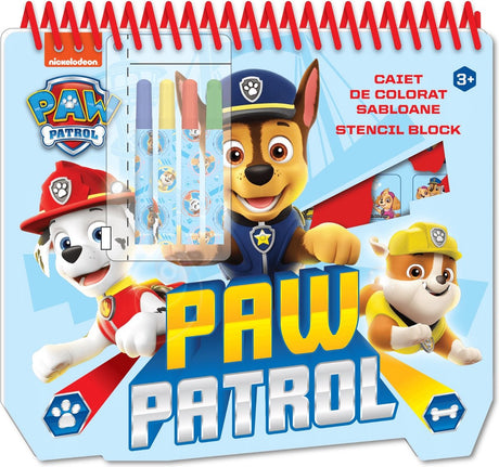 Bloc de dessin au pochoir Paw Patrol a4