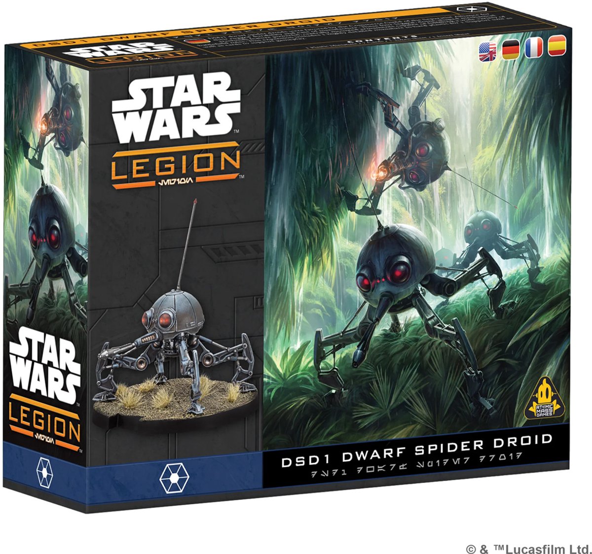 Atomic mass games star wars legion droïde araignée nain - extension - en fr de es
