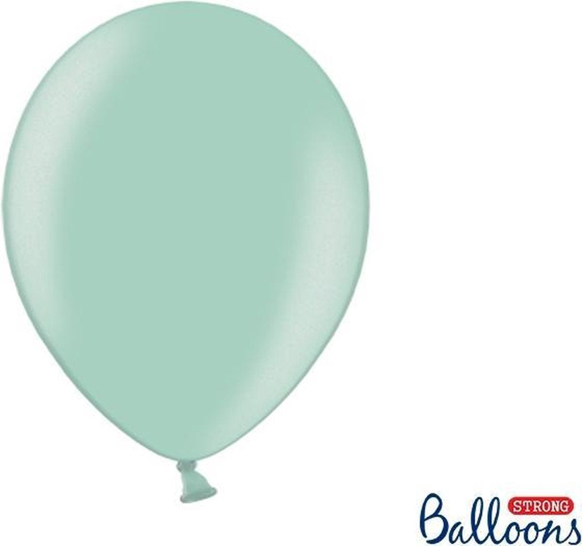 Ballons Partydeco métallisés vert menthe fort - 30 cm - 10 pièces