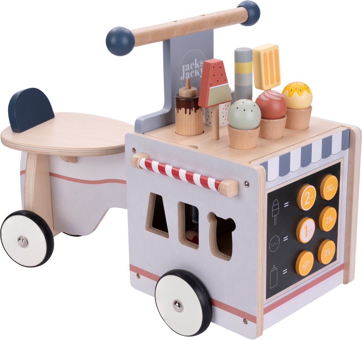 Chariot à glace pour vélo d'équilibre en bois, Jack Jacky