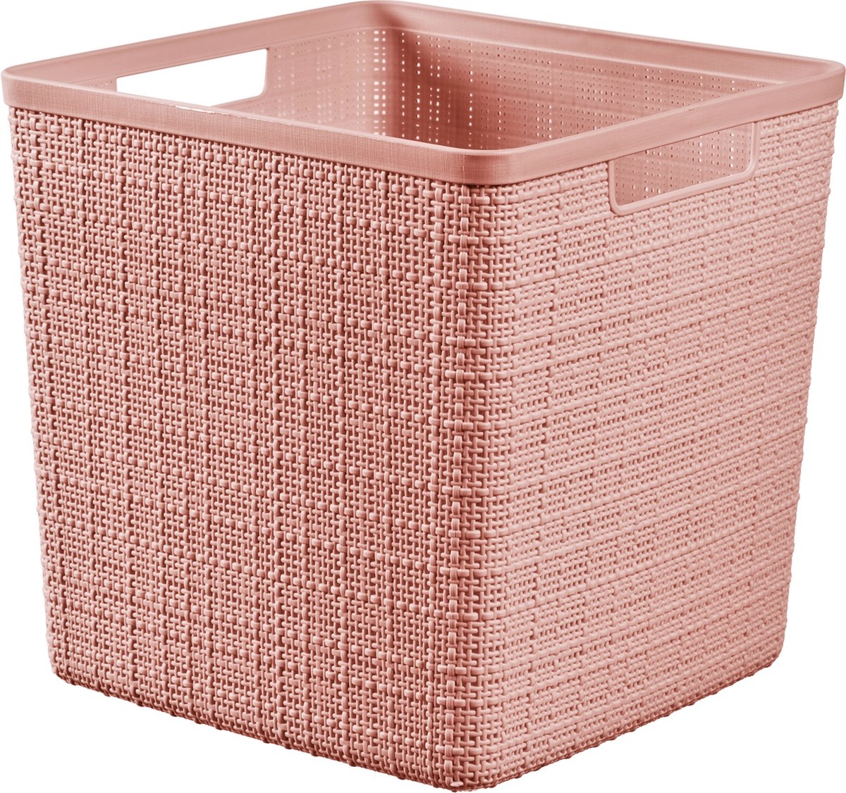 Curver panier de rangement en jute cube 17l rose aube | 2 pièces