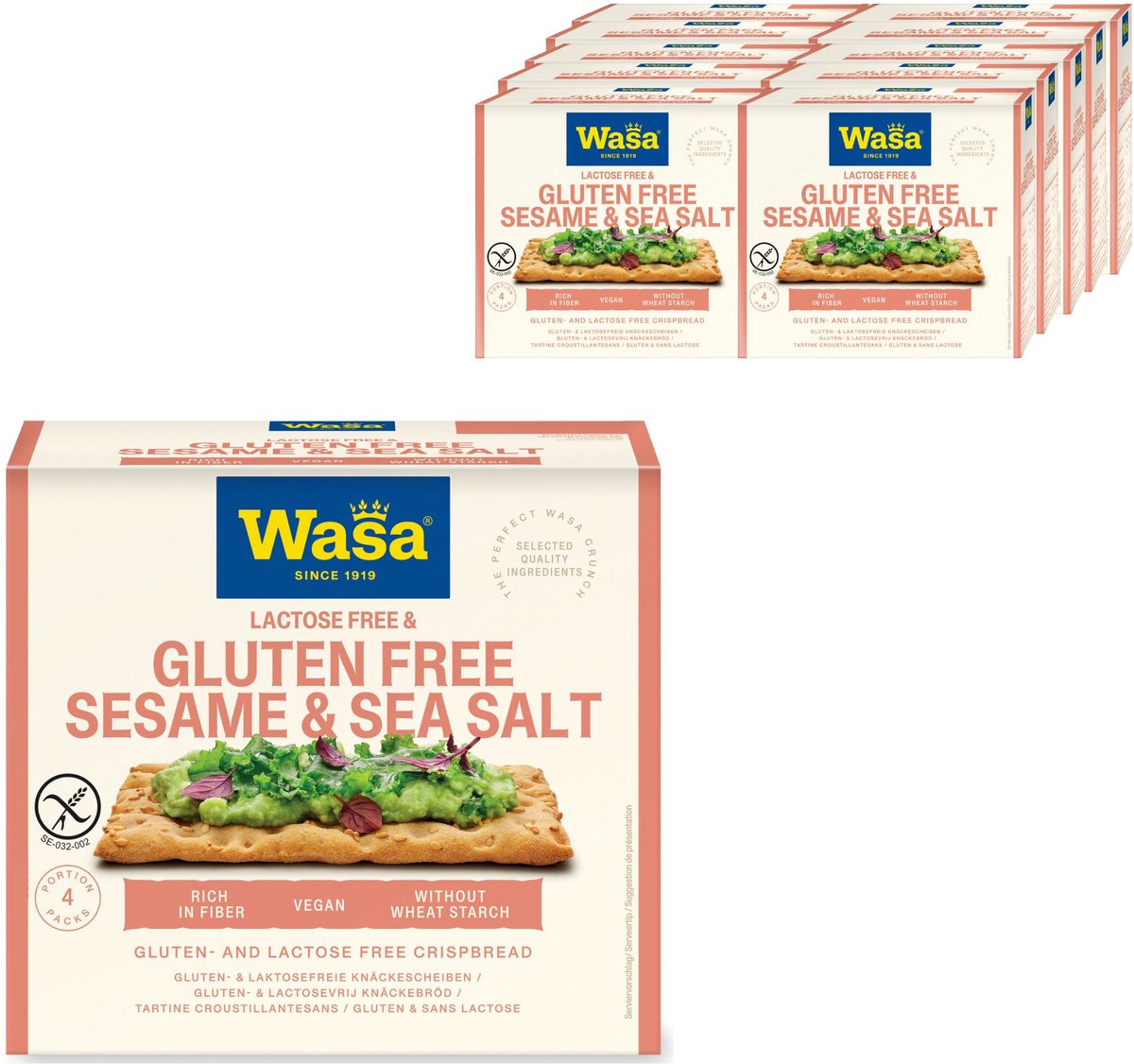 Wasa pain croustillant sans gluten sésame sel marin 10x240g