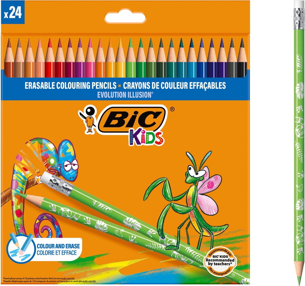 BIC Kids Evolution Crayons de couleur exhibitaires, 24SE.