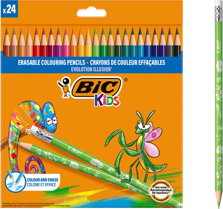 BIC Kids Evolution Crayons de couleur exhibitaires, 24SE.