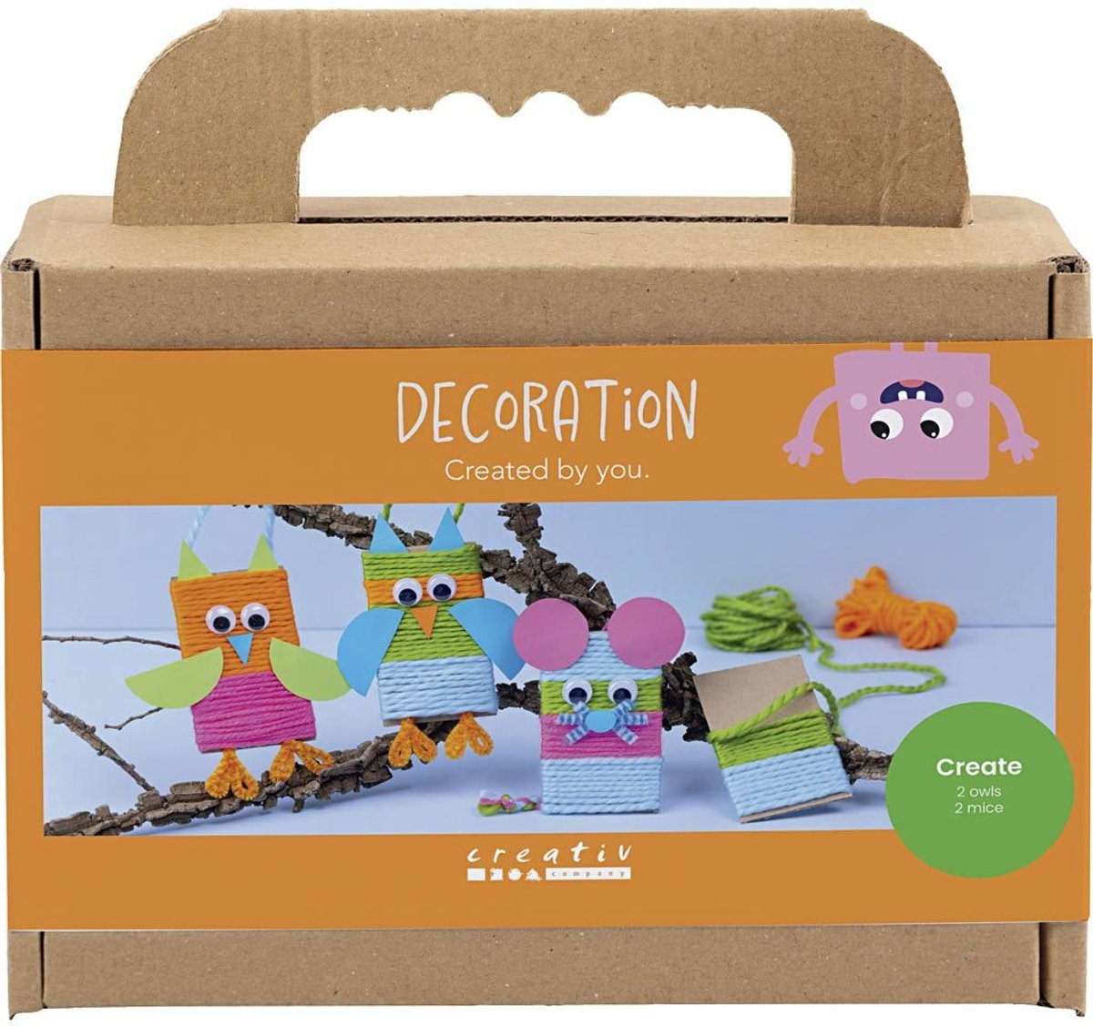 Société créative https : www.cchobby.nl mini-hobbyset-decoration-mice-and-owls-various-colors-1-box