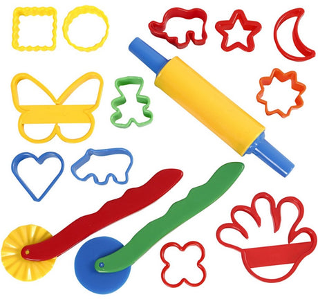 Société créative https : www.ccobby.nl modeling-tools-and-cutters-size-3-5x3-5-7x9-cm-diverse-colors-15-piece-1-box