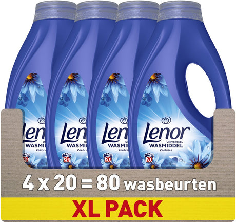 Lessive liquide Lenor - brise marine - 4 x 20 lavages