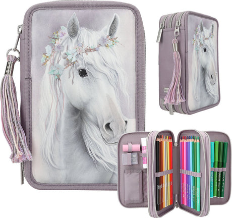 Depesche - trousse remplie 3 compartiments miss melody - pingouin