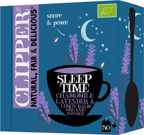 Clipper tea clipper - thé bio - temps de sommeil - camomille lavande - 4 x 50 sachets de thé