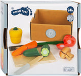 Small foot - ensemble de légumes à découper et à jouer en bois, 13 pièces.