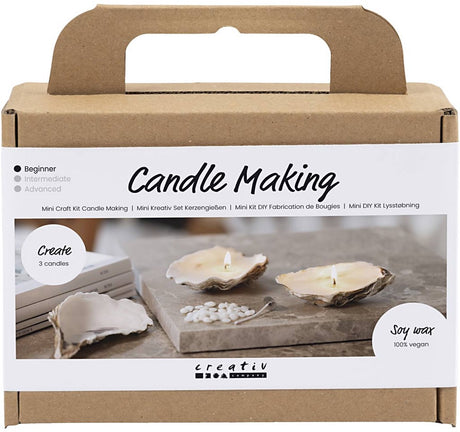 Société créative https : www.cchobby.nl mini-hobbyset-candles-making-soy-candles-in-oystershells-off-white-1-box
