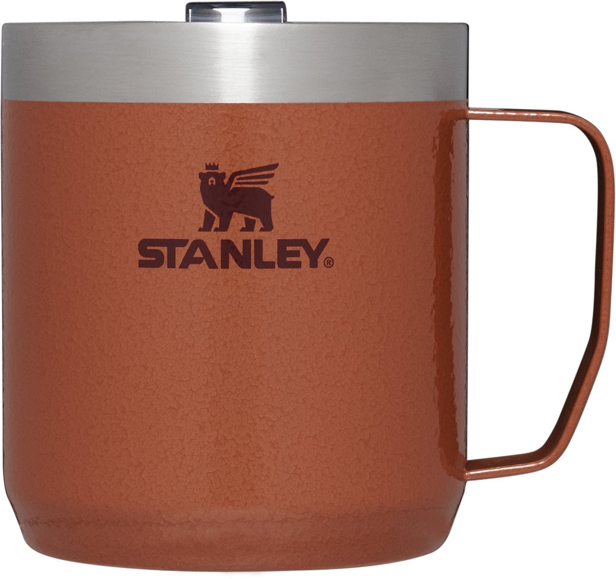 Tasse de camping Stanley Everyday 350 ml - garde au chaud pendant 1,5 heures - tasse de camping isolée sous vide - sans BPA - passe au lave-vaisselle - tasse thermos en acier inoxydable - argile martelée