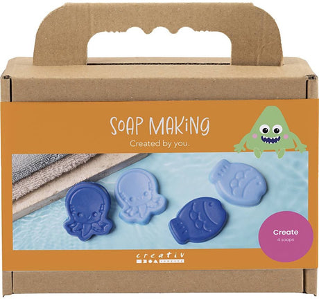 Creativ company kit de fabrication de savon, animaux marins, bleu, 1 boîte
