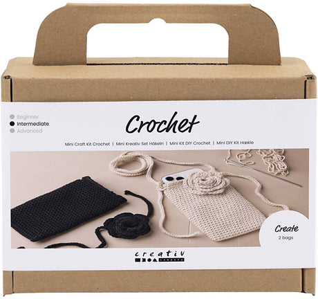 Société créative https: www.ccobby.nl mini-hobbyset-crochet-bag-with-rose-1-box