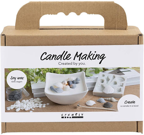 Société créative https : www.ccobby.nl mini-hobbyset-candle-making-shells-gray-off-white-1-box